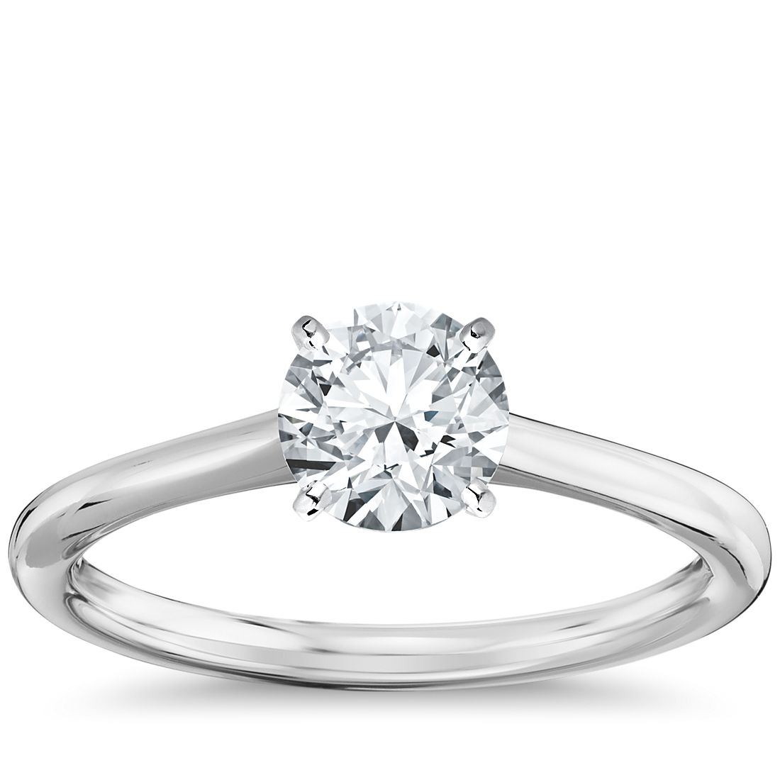 Petite Solitaire Engagement Ring in 14k White Gold Blue Nile Petite Solitaire Engagement Ring in 14k White Gold Blue Nile